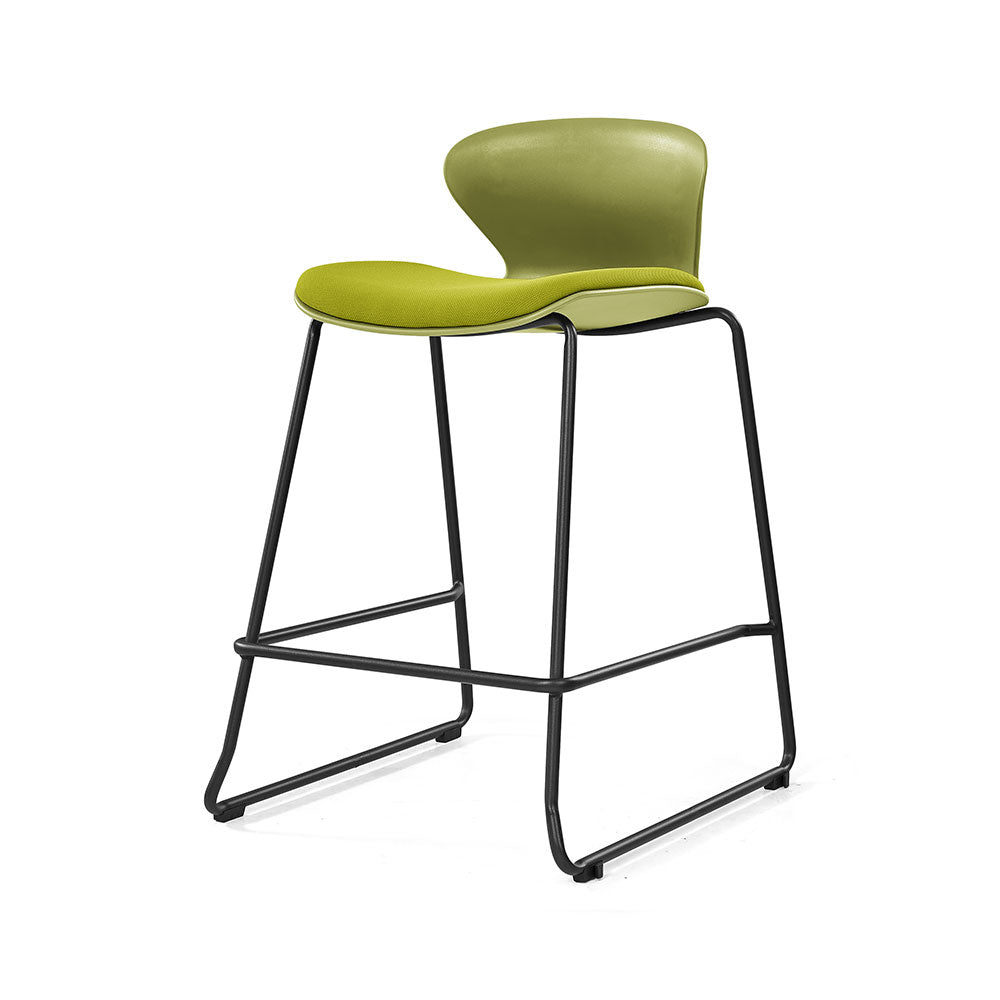 Kaleido - Stool with Black Steel Sled Frame