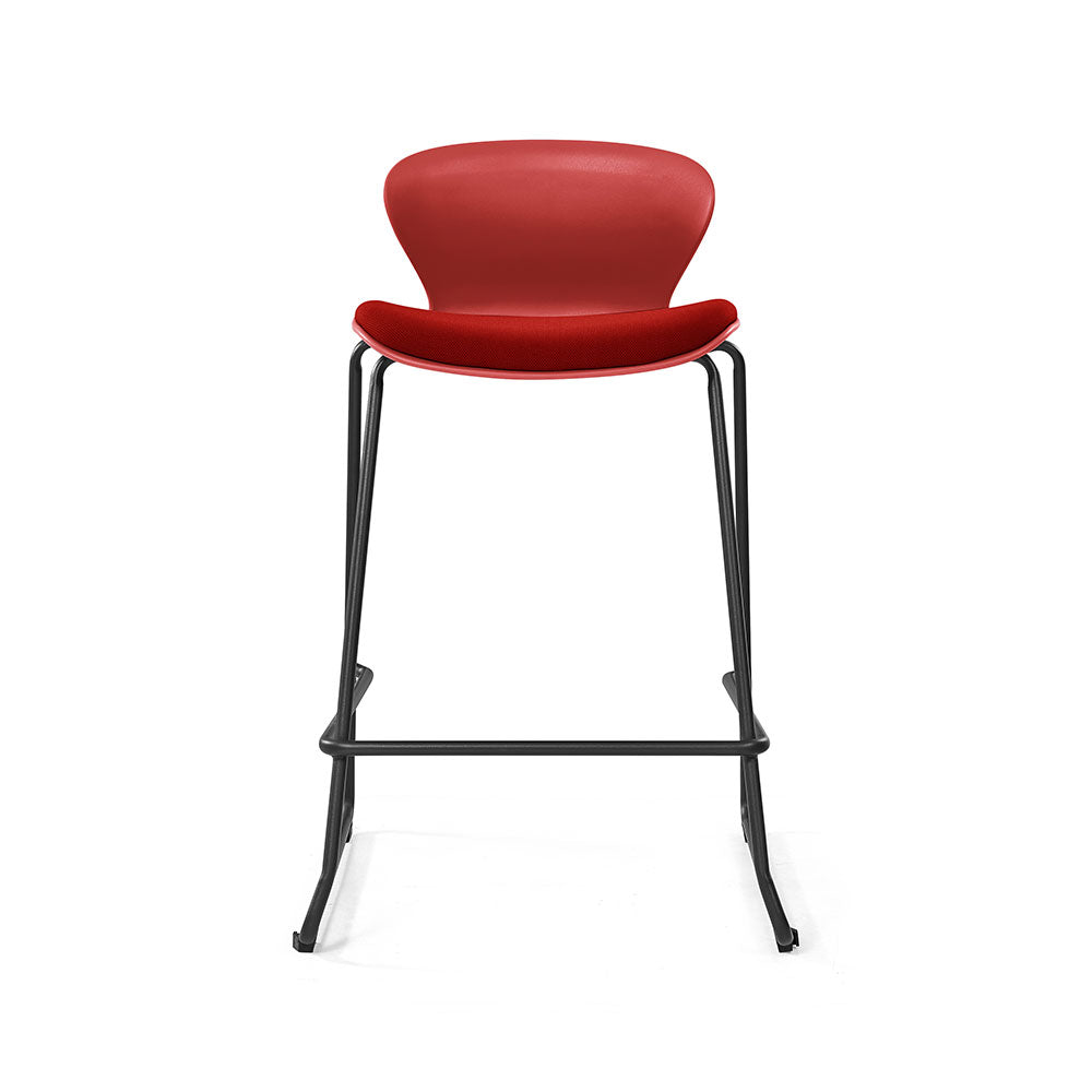 Kaleido - Stool with Black Steel Sled Frame