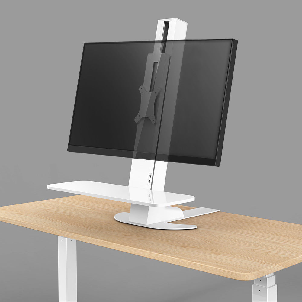 Powerlator Electric Sit Stand Desk Clamp-White
