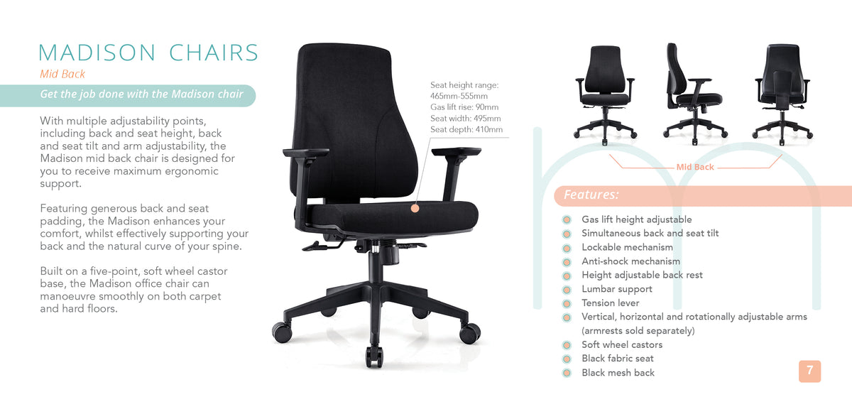 Madison Mid Back Chair